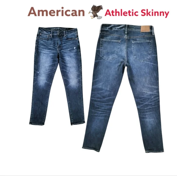 31x32 Airflex American Eagle Athletic Skinny Blue Jean Denim Men 31 x 32 31W 32L - Picture 11 of 11